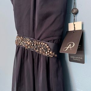 NWT Adrianna Papell Faux Halter Dress